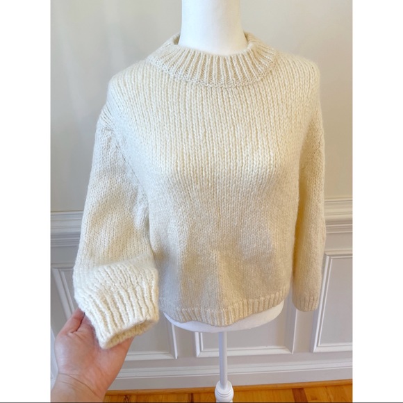 NWOT Zara Boxy Wool Sweater Small - Picture 4 of 5